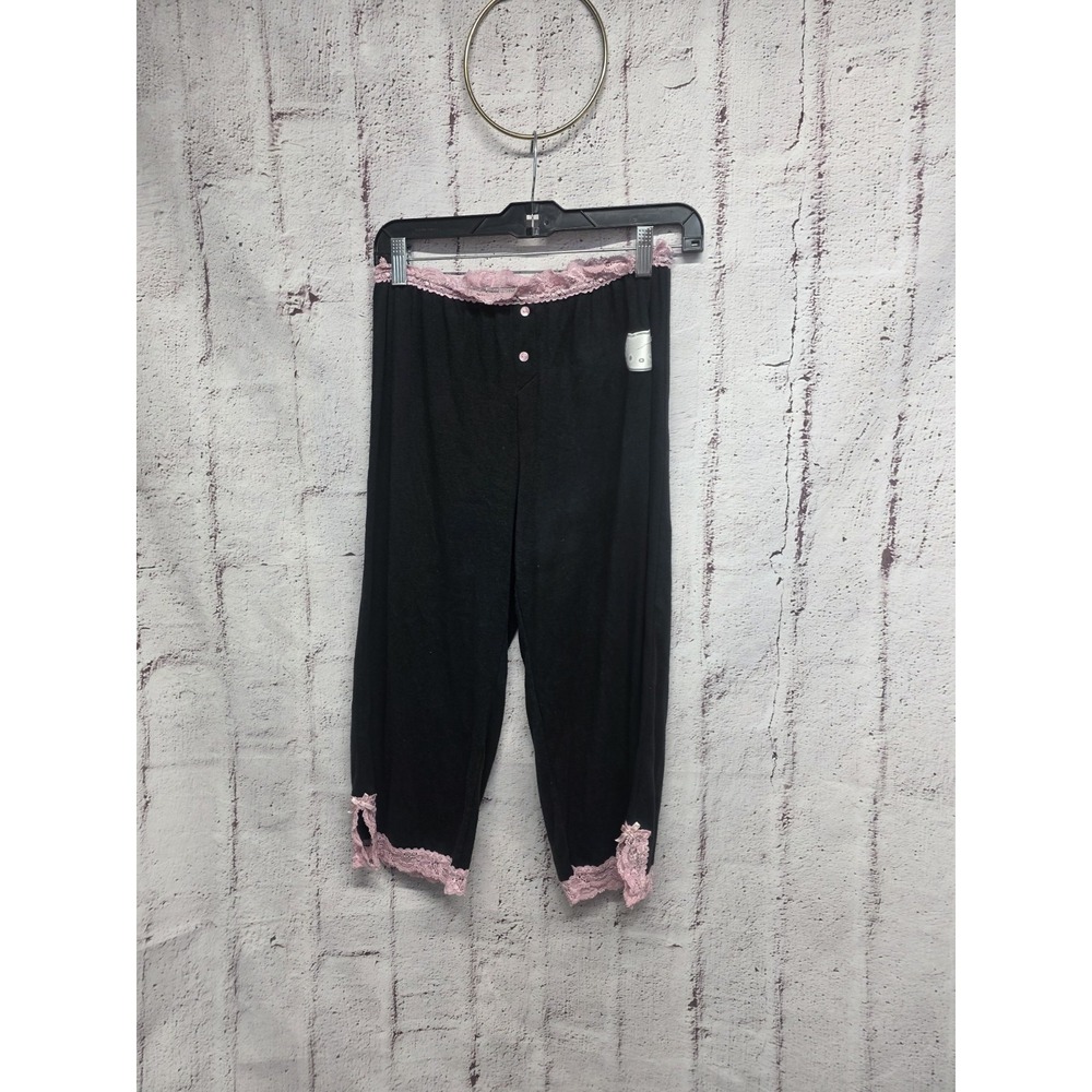 Hello Kitty Pink 100% Cotton Cool Lightweight Short Capri Pajama Pants Women's L